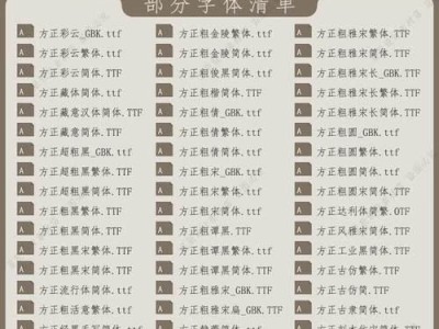 电脑方正字体安装教程（方正字体如何在电脑上安装和使用）